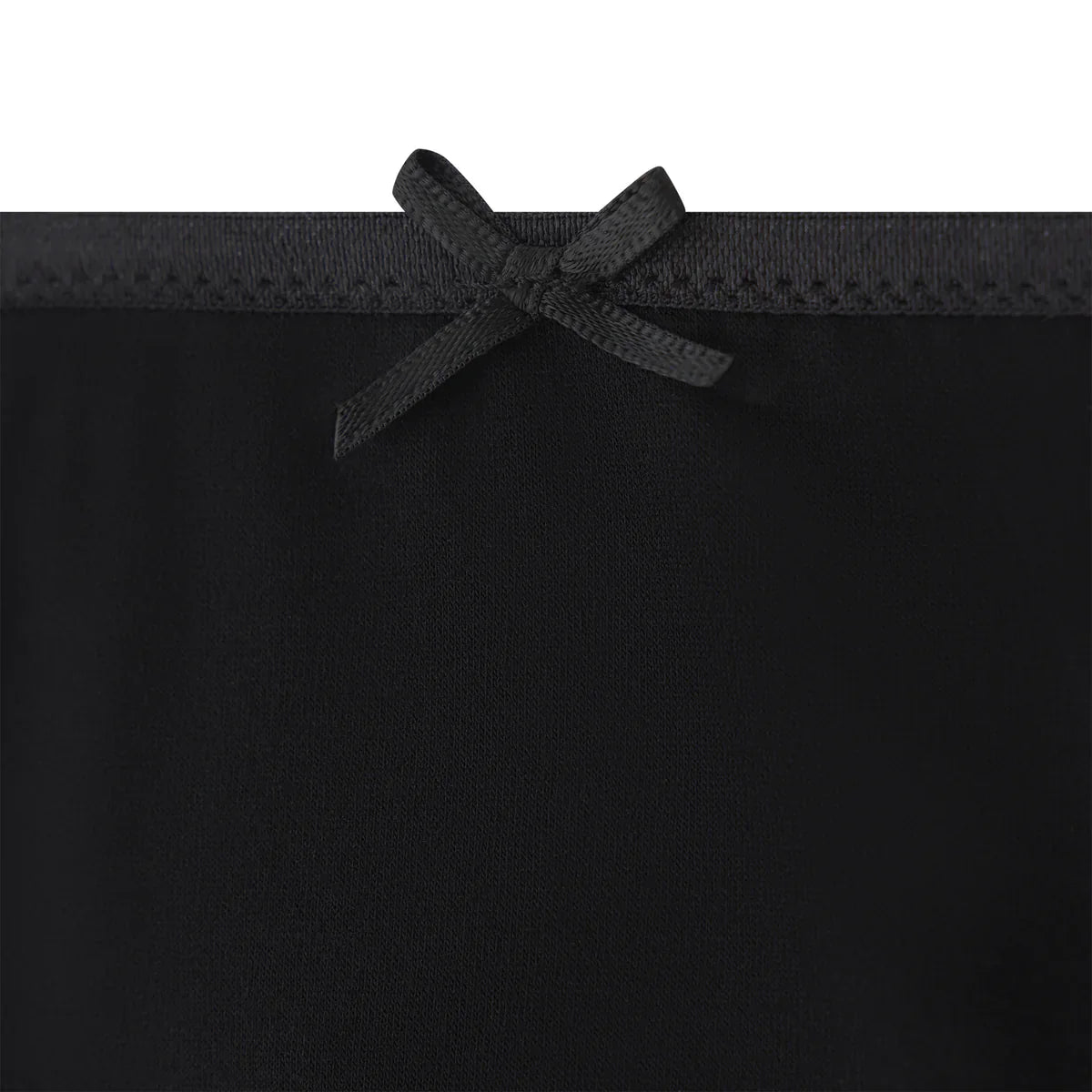Black satin ribbon bow on Charlie Shaping Underwear waistband