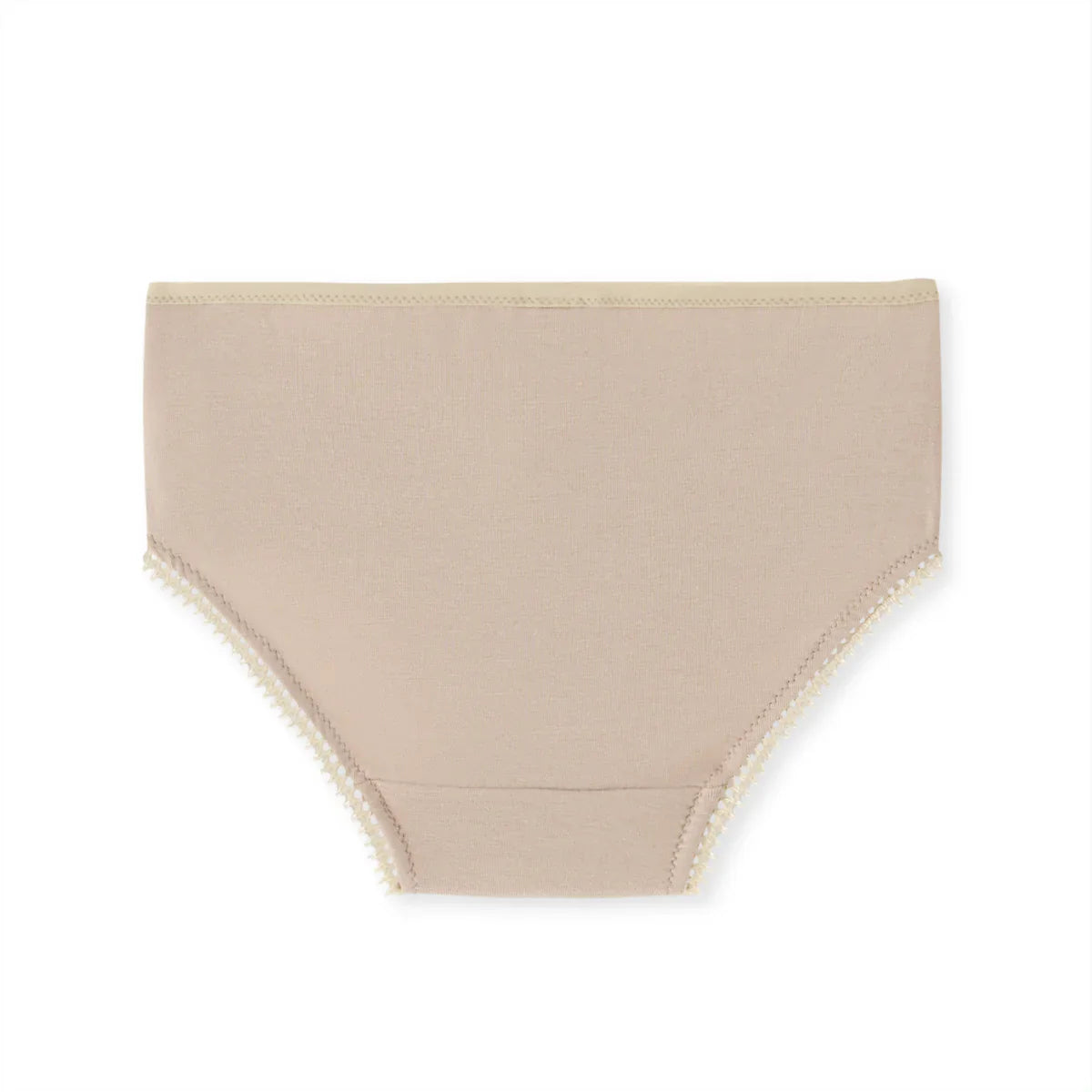 Charlie Shaping Underwear: beige seamless briefs with scalloped trim
