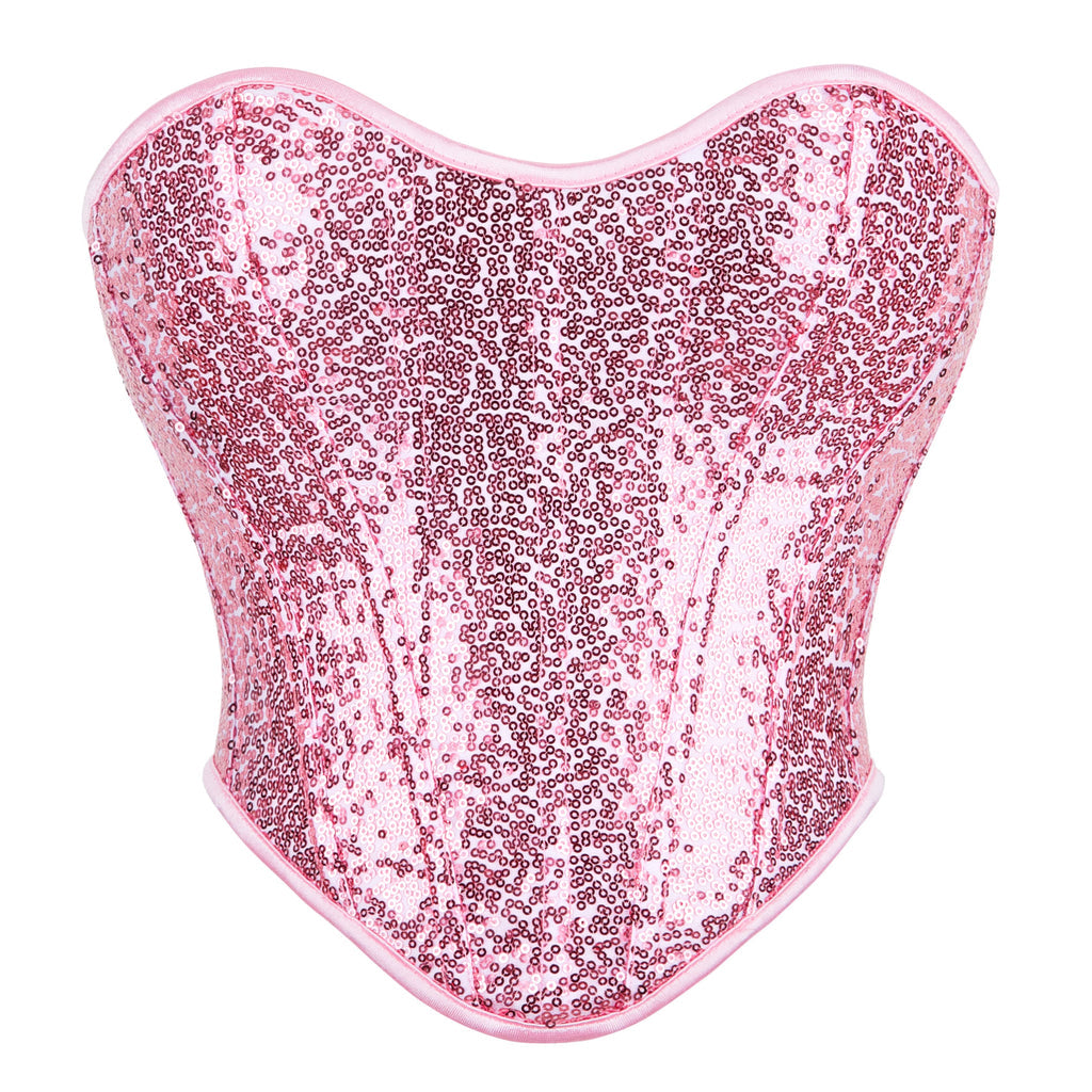 Soft Pink Quilted Corset (Small) 