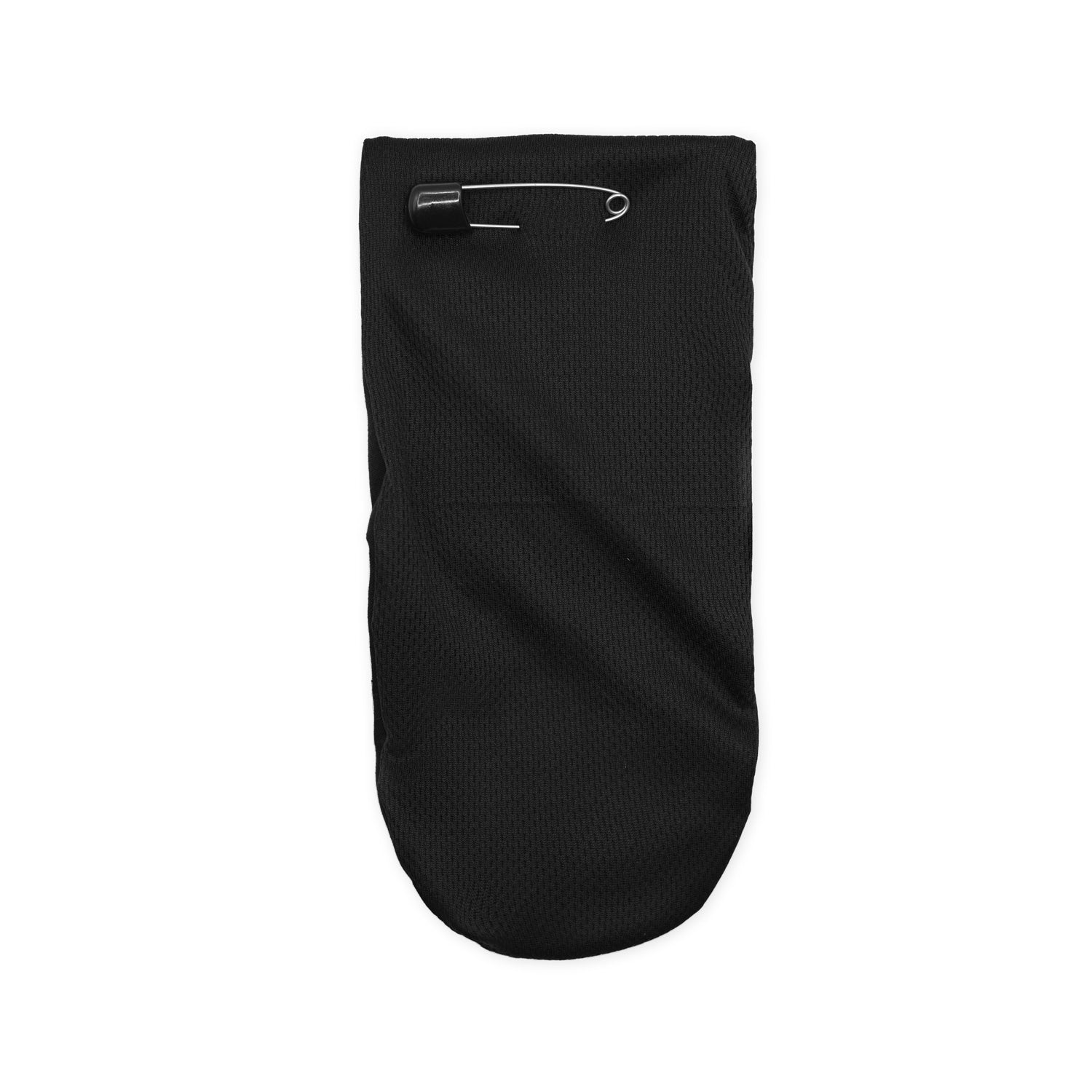 Ballsy Joey-o black fabric sock with safety pin at top