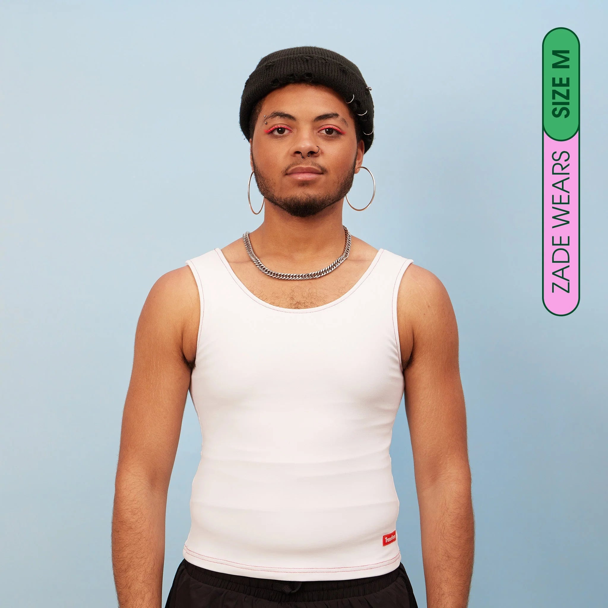 white chest binder tank