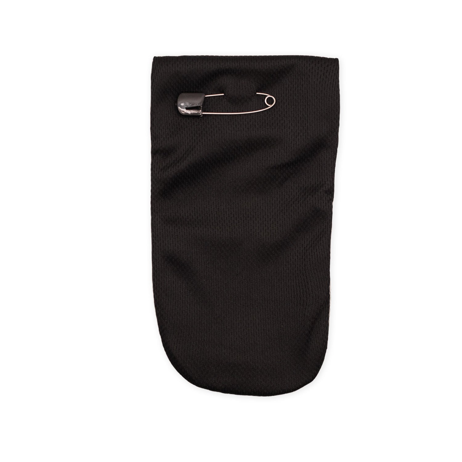 Classic Joeyo black fabric pouch with silver safety pin