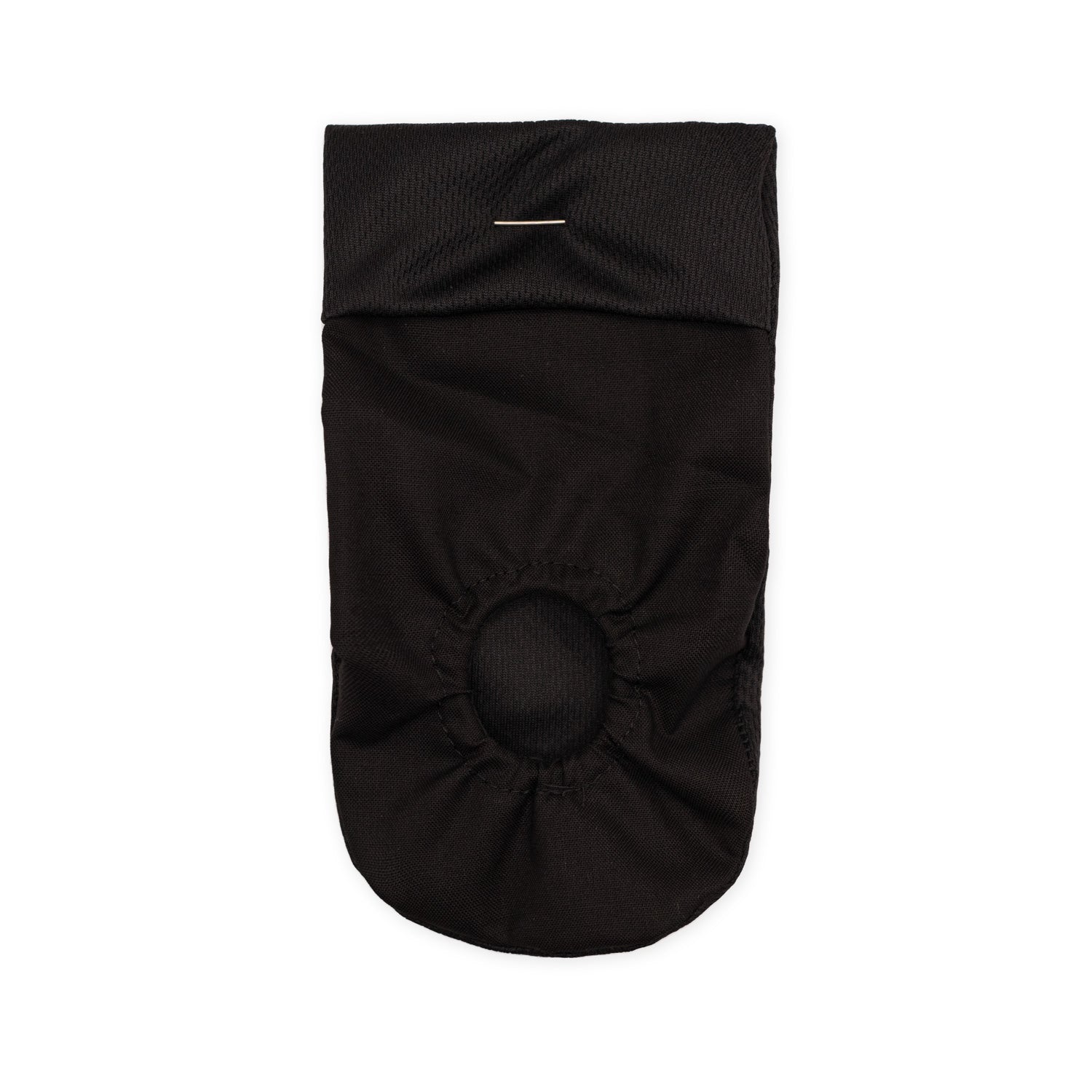 Classic Joeyo black fabric knee pad with reinforced circular patch and stitched seams