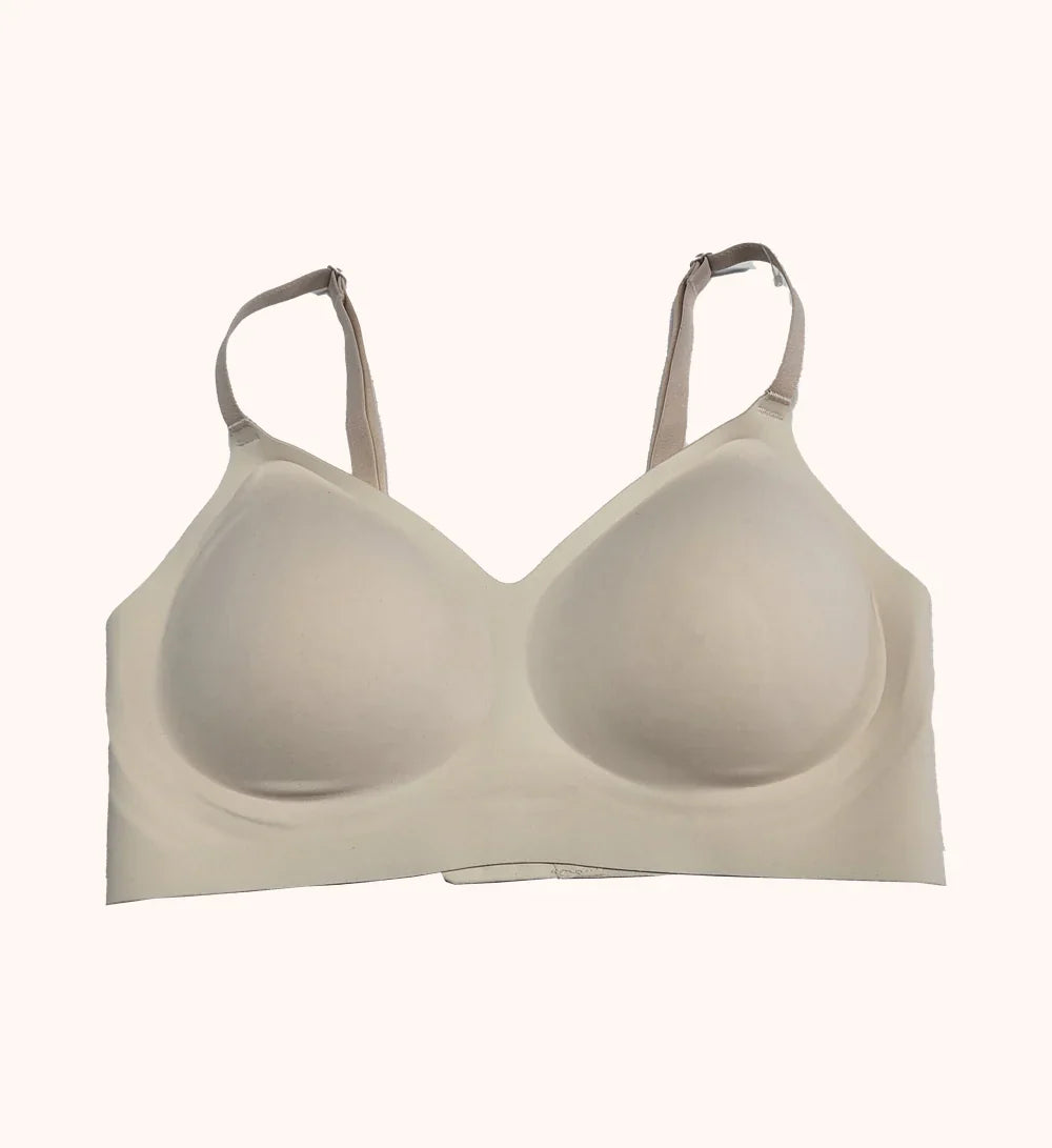 Ava Seamless Shaping Bra in off-white with adjustable straps