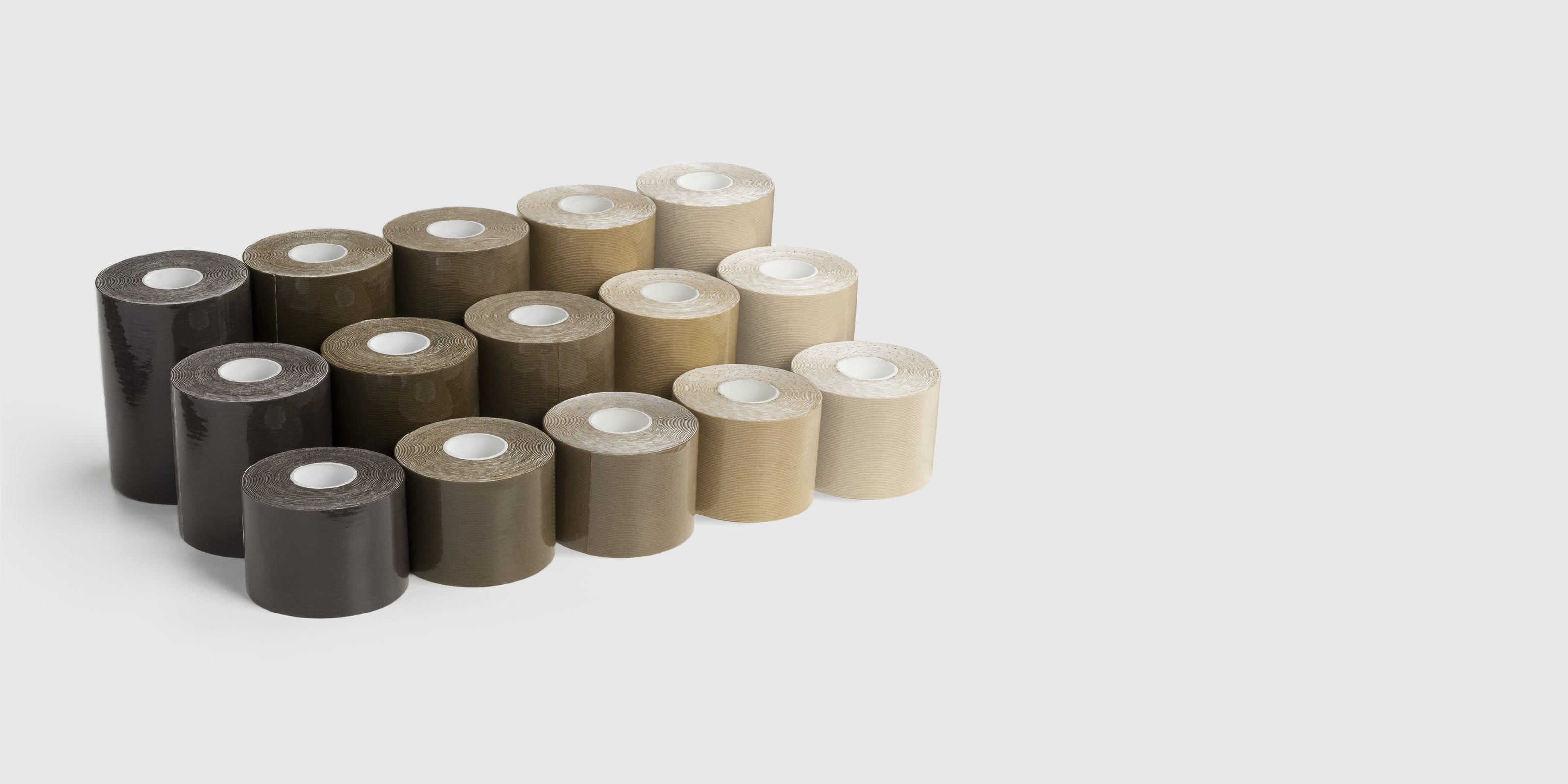 Chest binding tape colour variations
