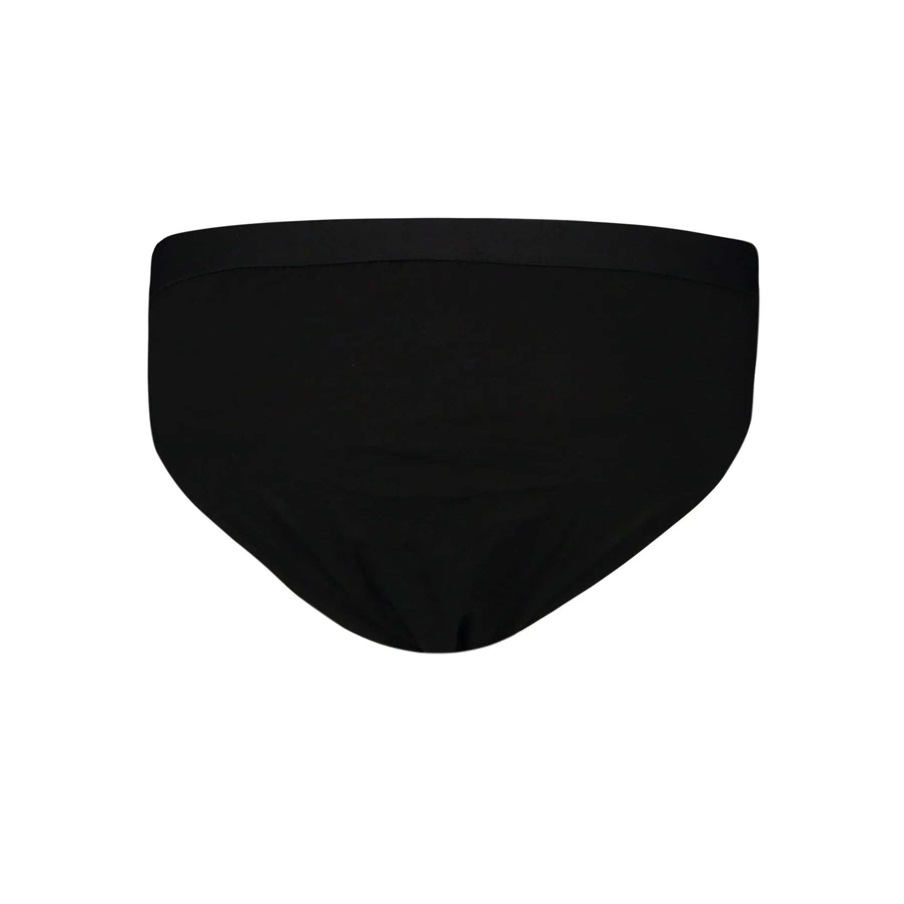 Black All-In-One Packing Briefs with seamless fabric and snug waistband