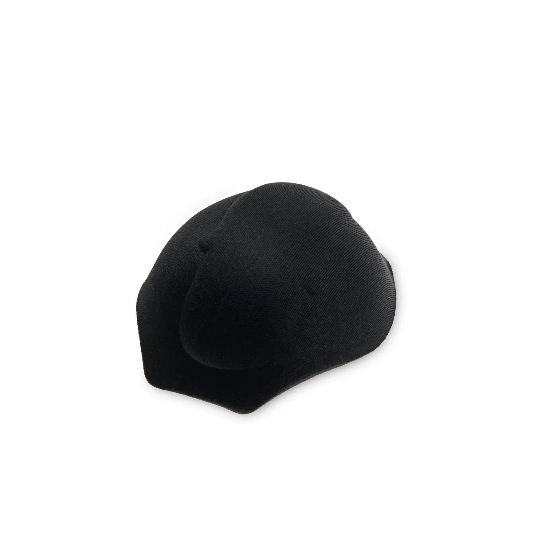 Black contoured underwire bra cup in smooth fabric for All-In-One Packing Briefs