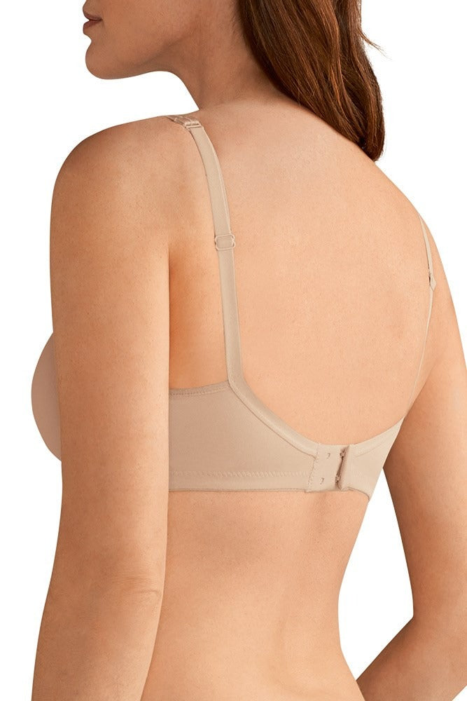 Mara non-wired padded bra in beige with underwire and adjustable straps