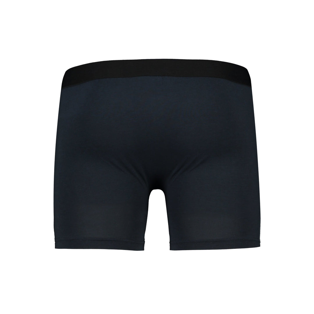 Black All-In-One Packing Boxers with smooth form-fitting fabric