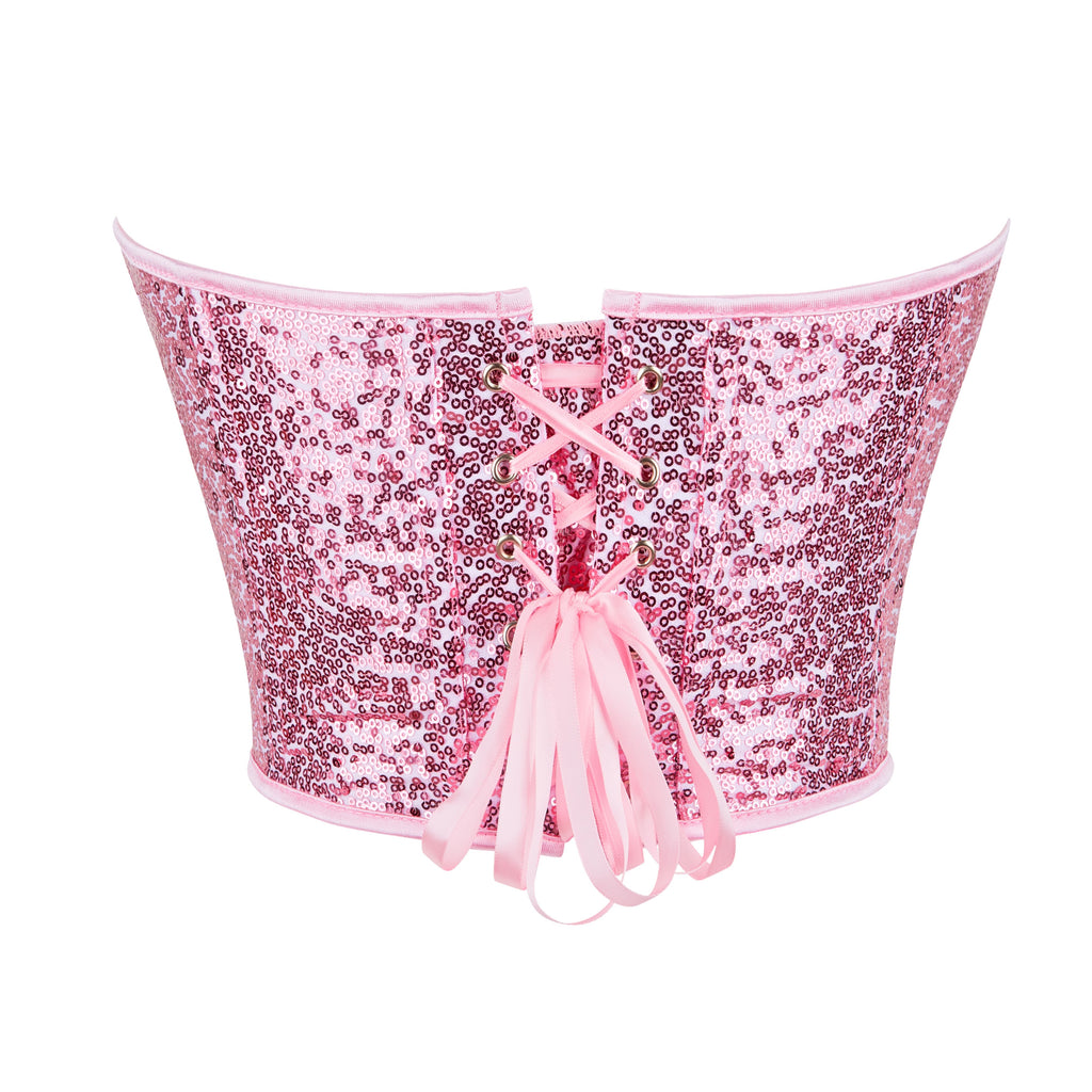 Pink Sequin Corset