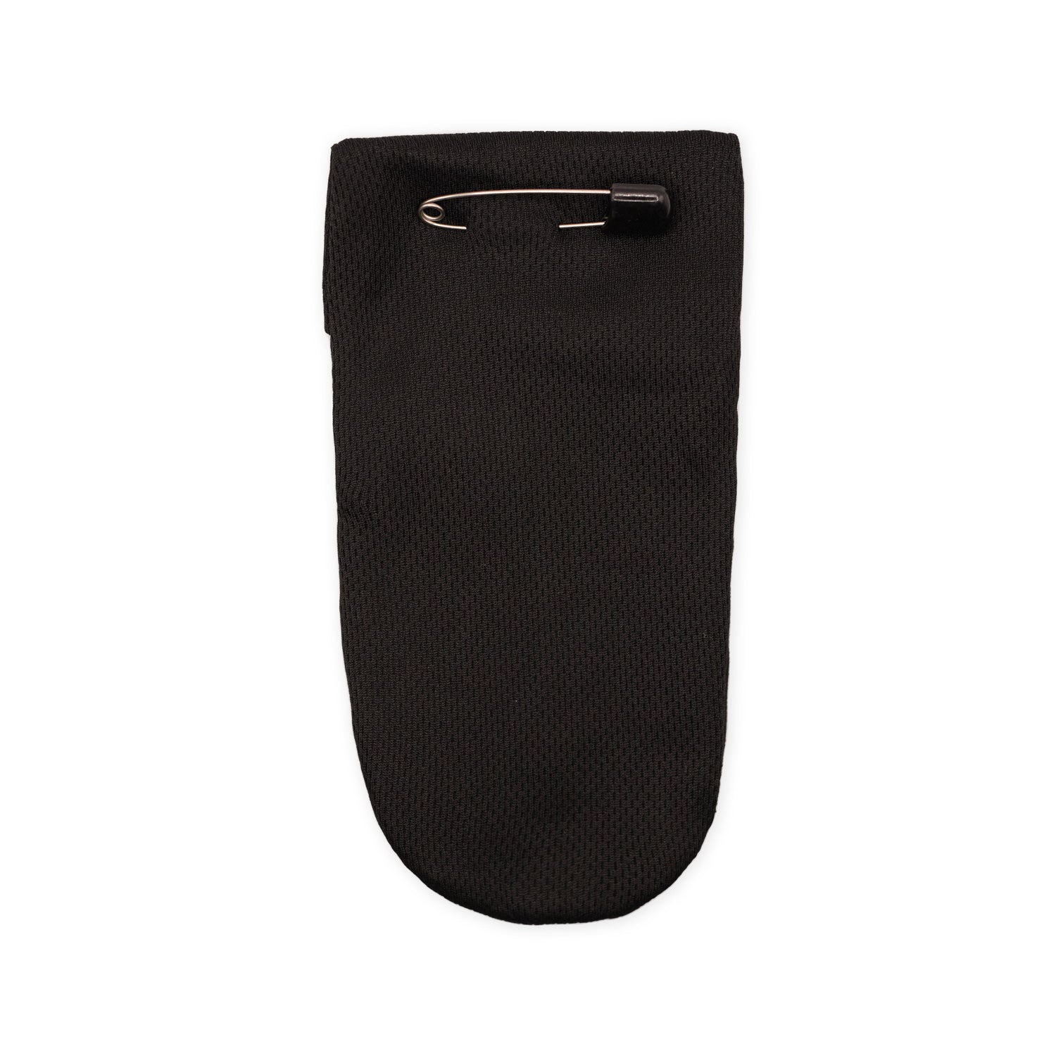 Bantam Joey black fabric pin holder with silver safety pin