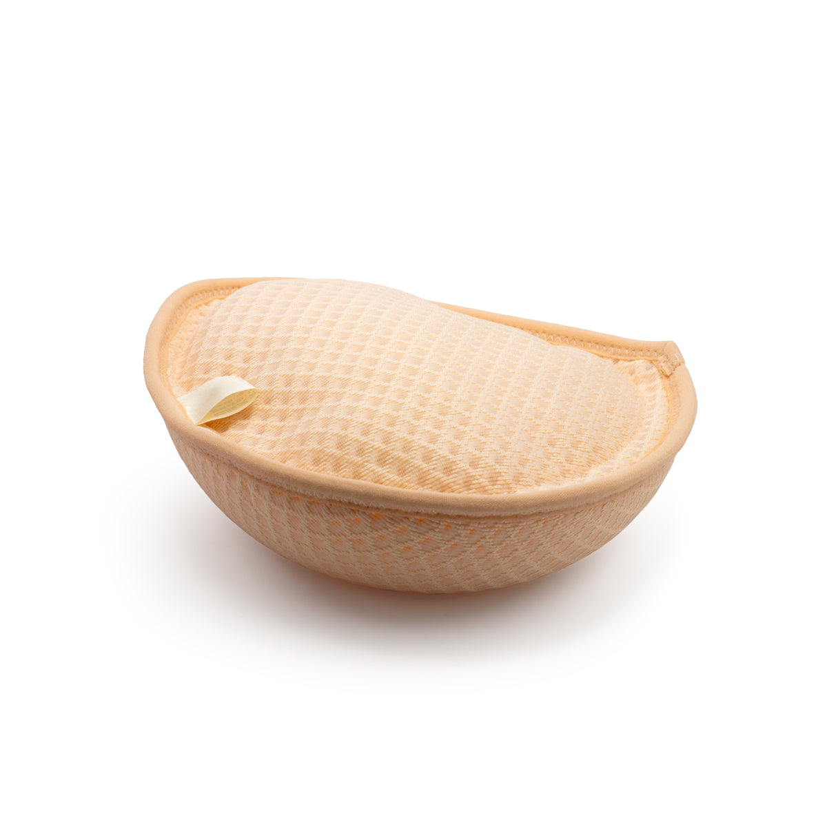 Beige silicone sleep breast forms pair with textured waffle surface and soft flexible design for comfortable wear