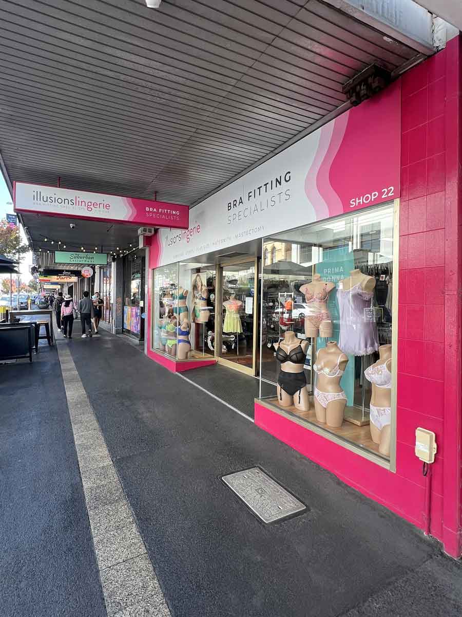 Photo of the Illusions Lingerie retail store
