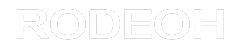 White RODEOH logo on a transparent background.