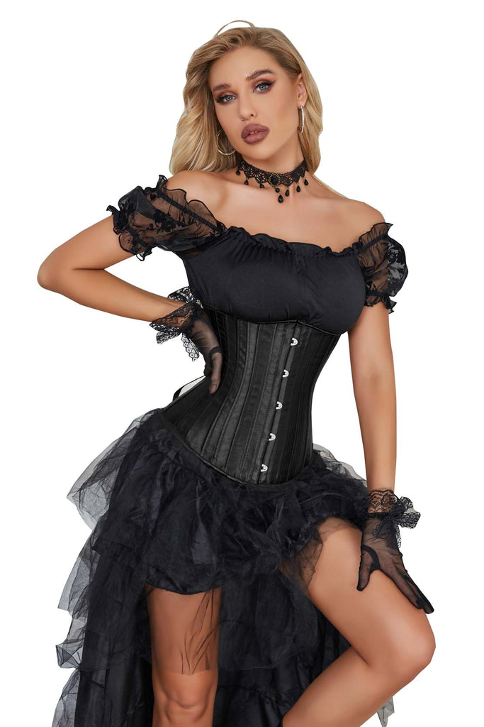 Black Satin Corset